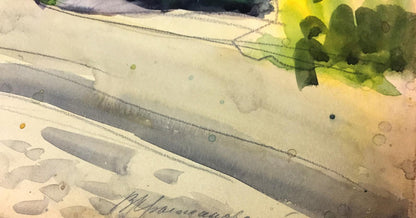 Watercolor painting Summer afternoon Kryzhanivskyi Viktor Vladimirovich