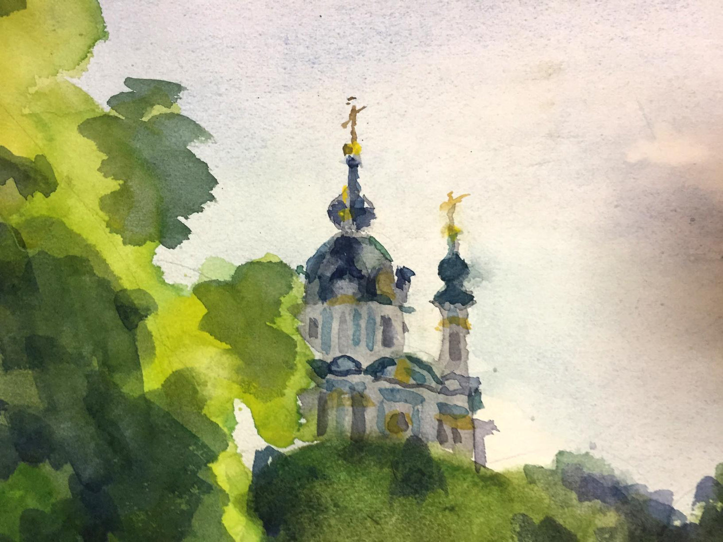 Watercolor painting Andrew's Descent Kryzhanivskyi Viktor Vladimirovich