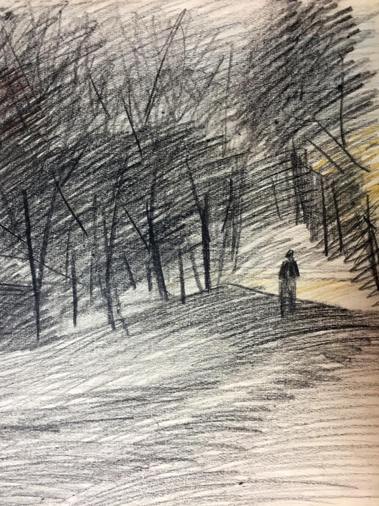 Pencils painting Kiev Kryzhanivskyi Viktor Vladimirovicha