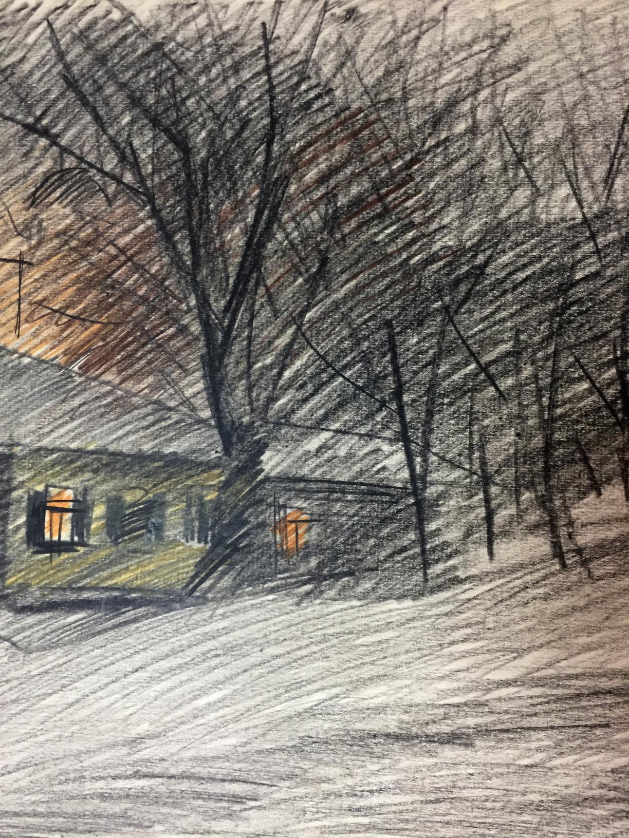 Pencils painting Kiev Kryzhanivskyi Viktor Vladimirovicha