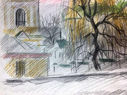 Viktor Vladimirovich Kryzhanivskyi's pencil painting "Kiev"
