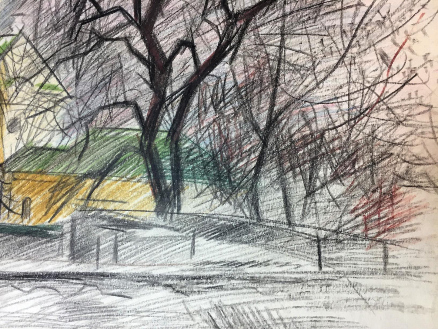 Viktor Vladimirovich Kryzhanivskyi's portrayal of Kiev in pencil