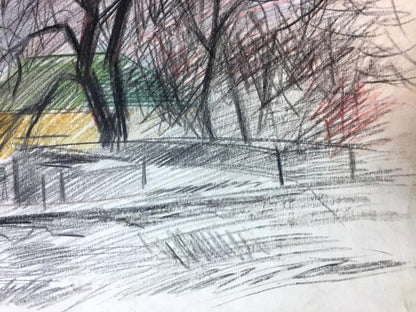 Kiev captured in a pencil painting by Viktor Vladimirovich Kryzhanivskyi