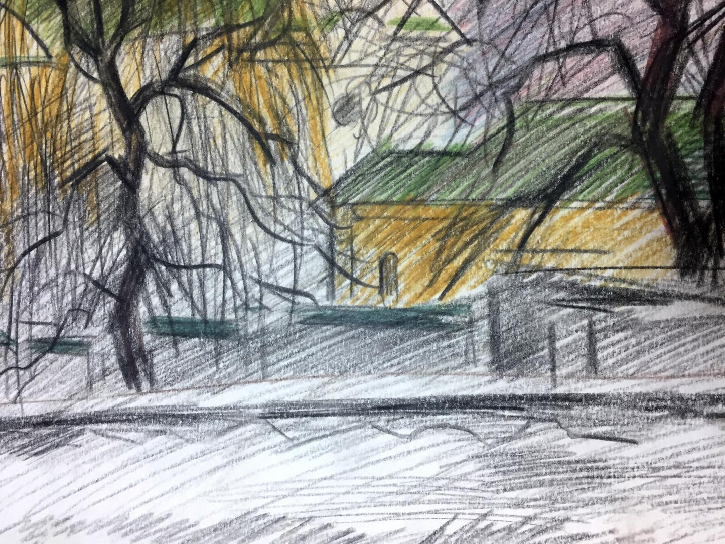 Viktor Vladimirovich Kryzhanivskyi's pencil rendition of the city