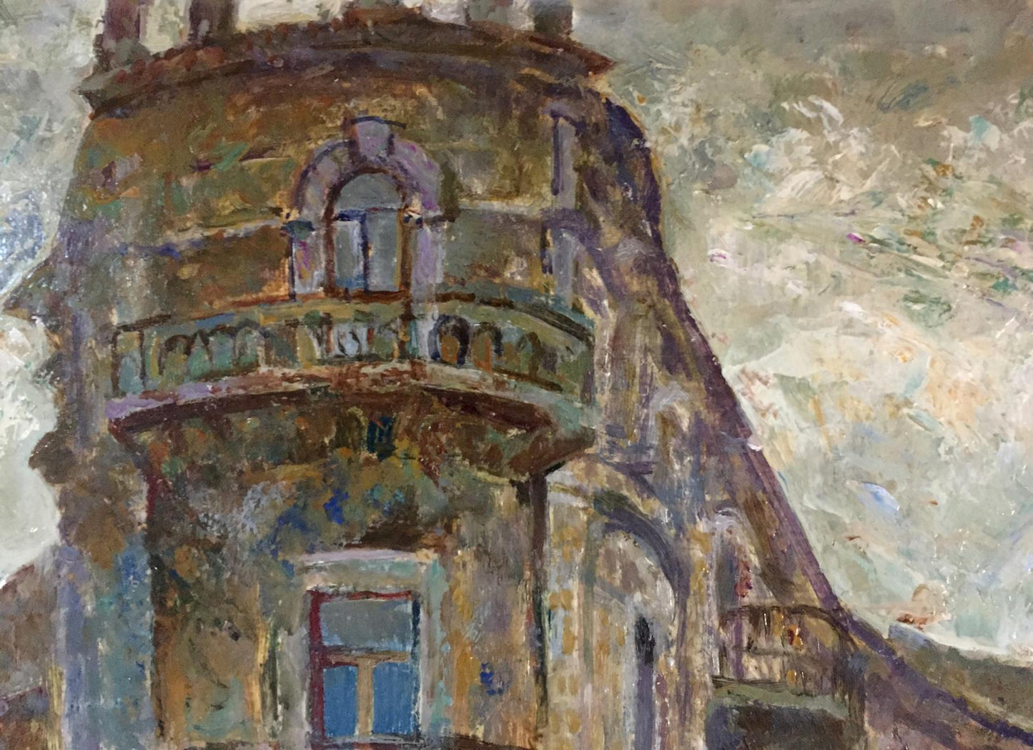 Oil painting Outska street Kropko Alexander Petrovich