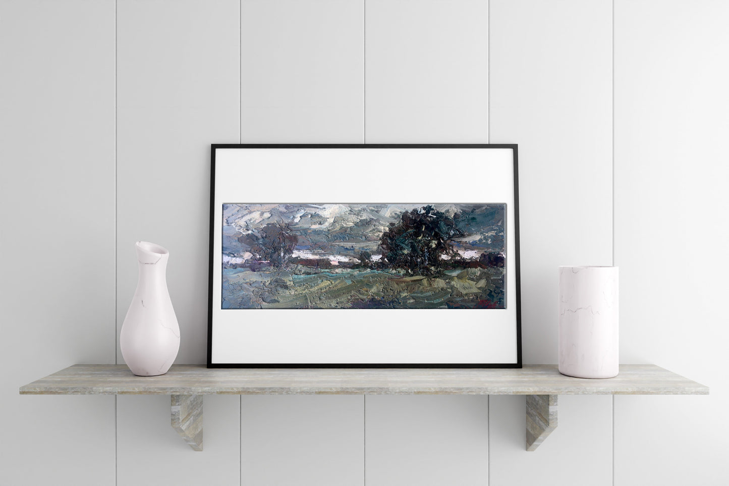 Oil painting Rainy day 