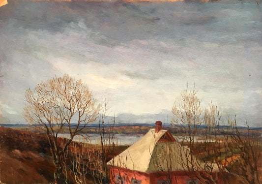 Oil painting Romance of autumn Alexander Georgievich Cherkas