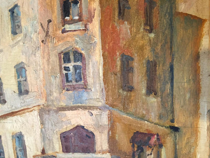 Oil painting Ushinsky lane Strelnikov Vladimir Vladimirovich