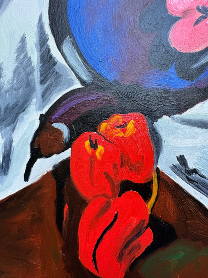 Still Life with a Blue Tray. Inspired by Kuprin