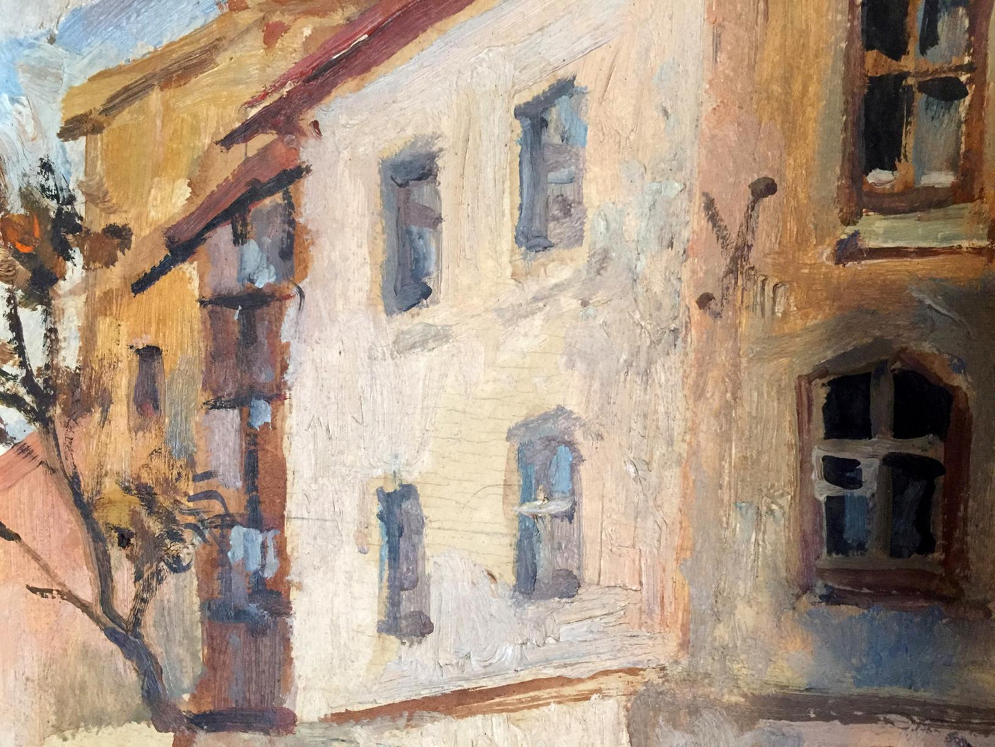 Oil painting Ushinsky lane Strelnikov Vladimir Vladimirovich