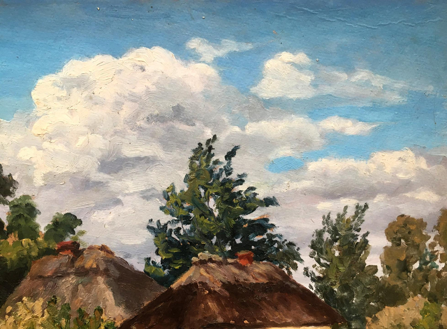 Oil painting House near the forest Alexander Georgievich Cherkas