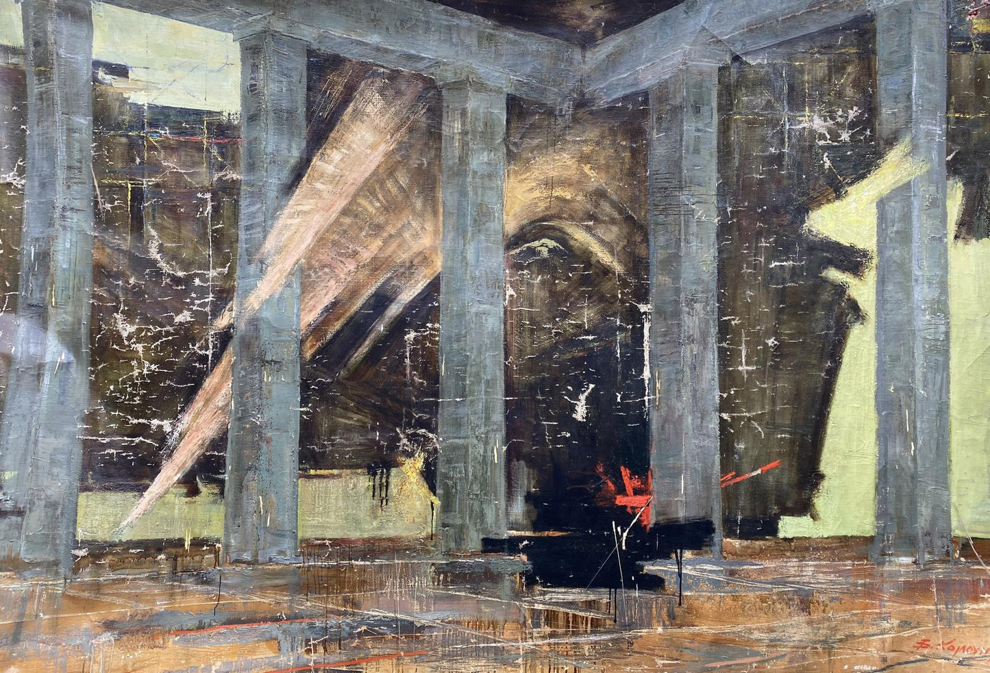 Oil painting Monument Vladimir Vasilievich Korsun