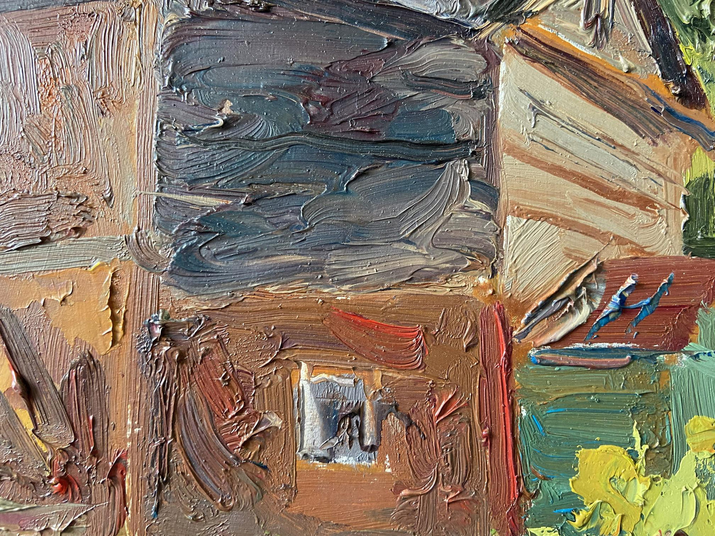 Oil painting Old courtyard Gaponchenko Ivan Ivanovich