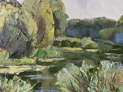 Oil painting Summer coast Gaponchenko Ivan Ivanovich