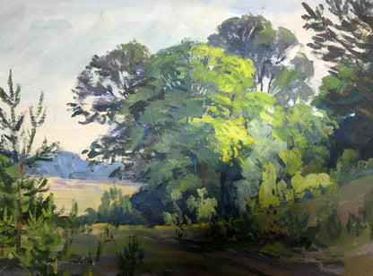 Oil painting Forest Lednev Eduard Dmitrievich