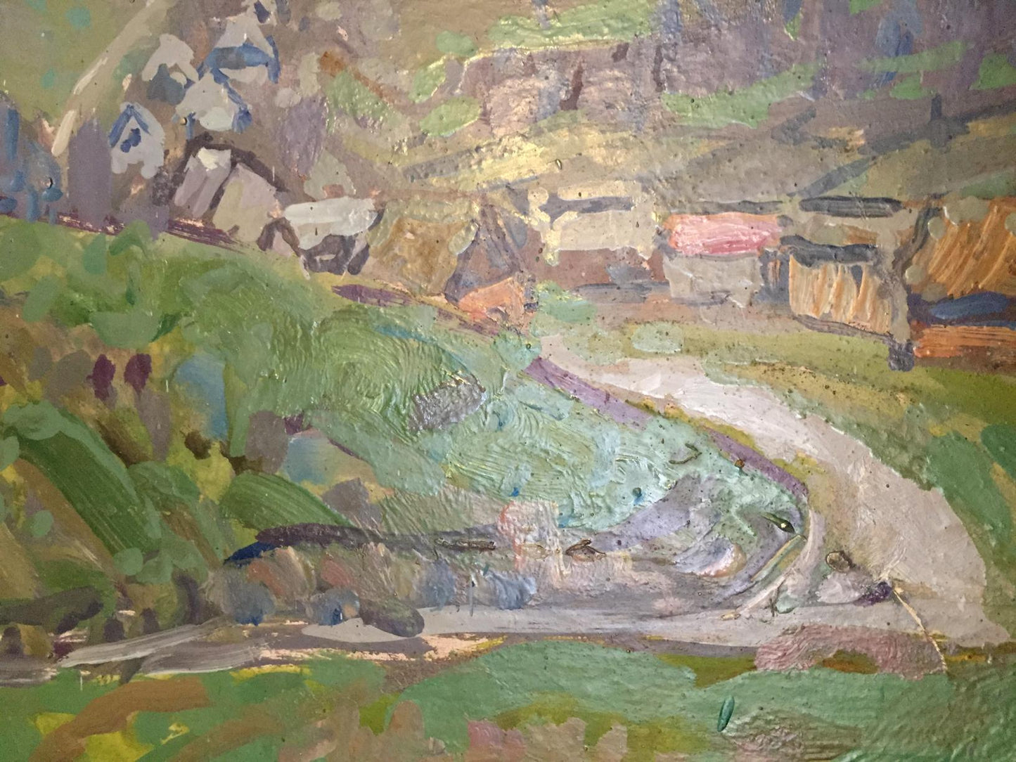 Oil painting Spring in the village Kolosovsky Georgiy Sergeevich