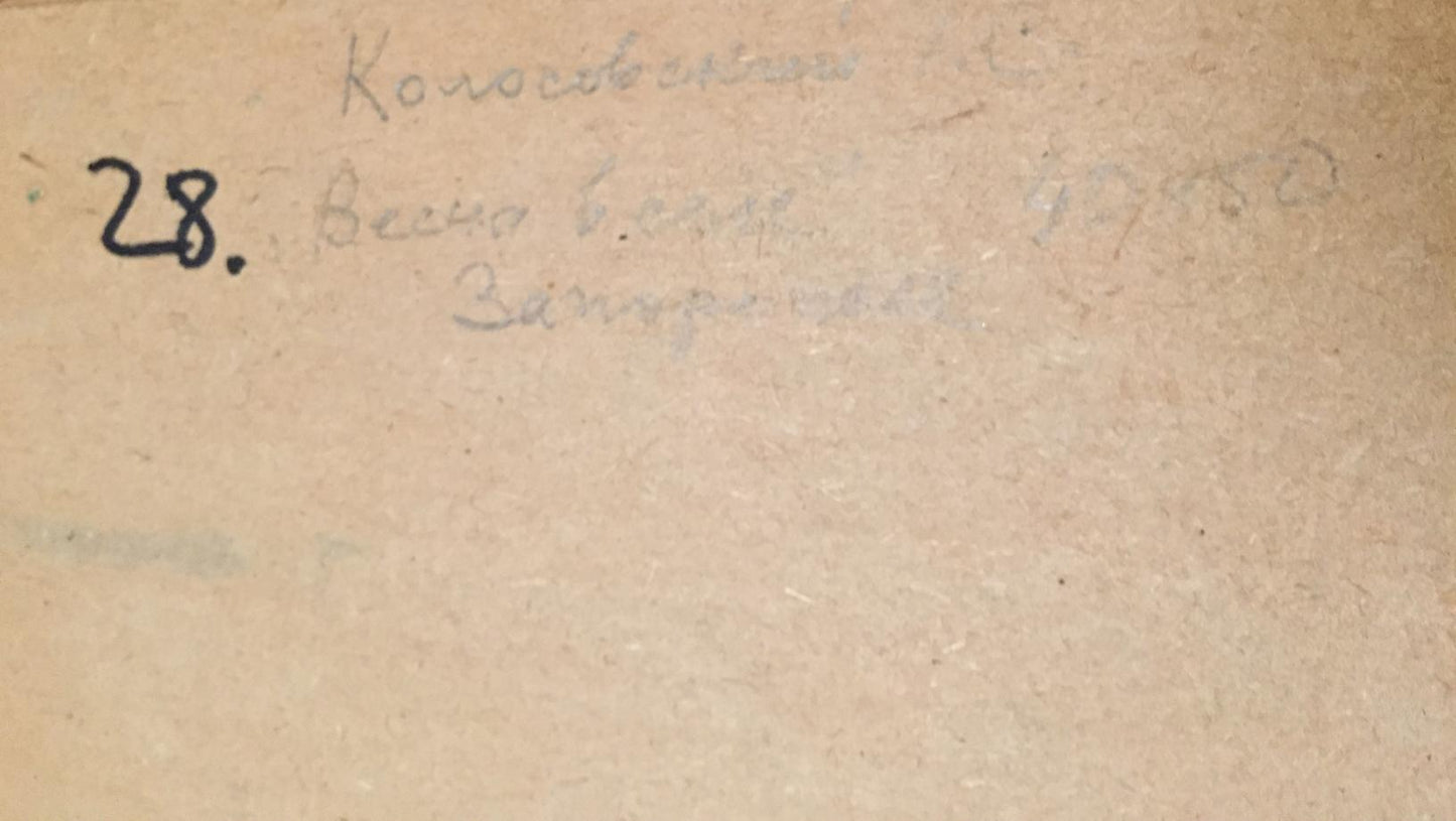 Oil painting Spring in the village Kolosovsky Georgiy Sergeevich