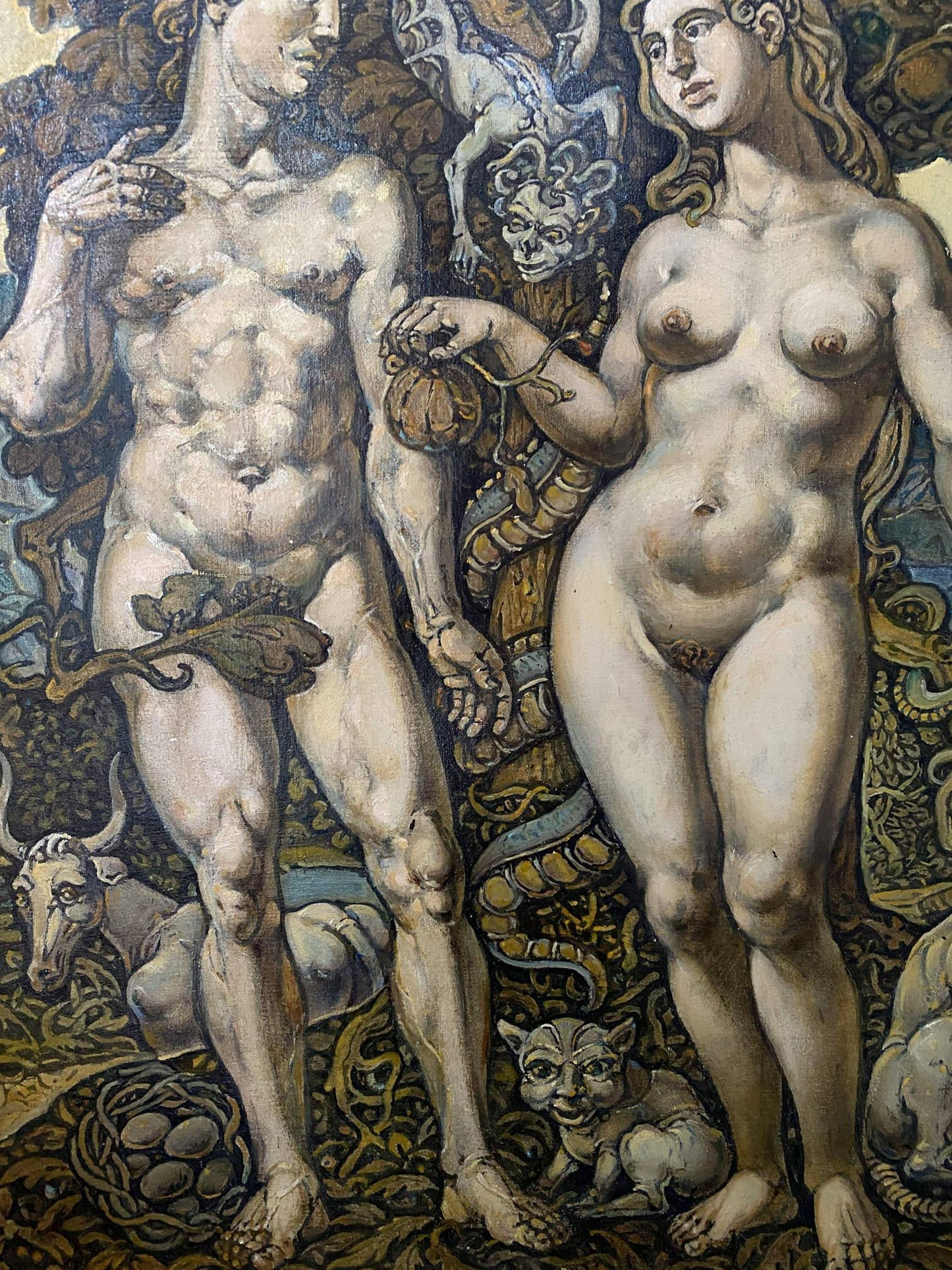 Oil painting Adam and Eve Litvinov Oleg Arkad'yevich
