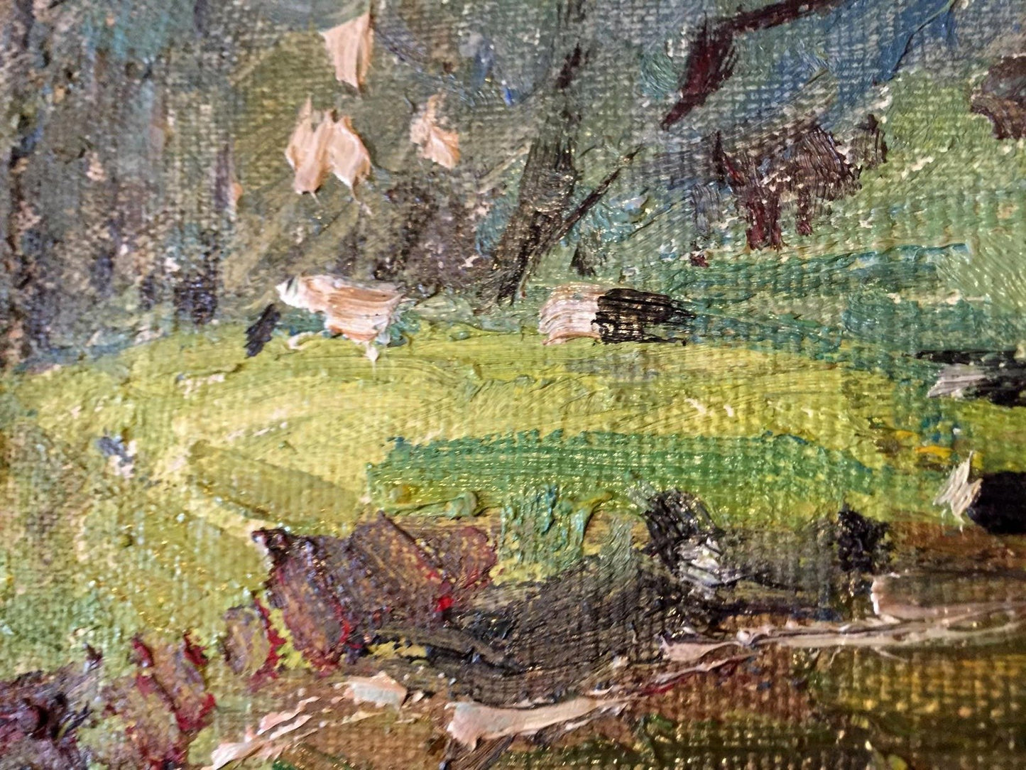 Oil painting swamp