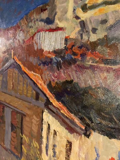 Oil painting Autumn House by Sergeev Nin