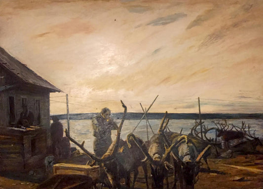 Oil painting Autumn on Vaigach Nedoshovenko Tamara Fedorovna