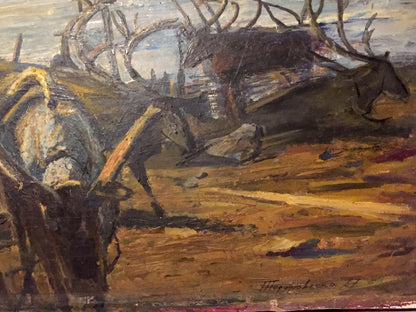 Oil painting Autumn on Vaigach Nedoshovenko Tamara Fedorovna