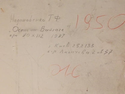 Oil painting Autumn on Vaigach Nedoshovenko Tamara Fedorovna