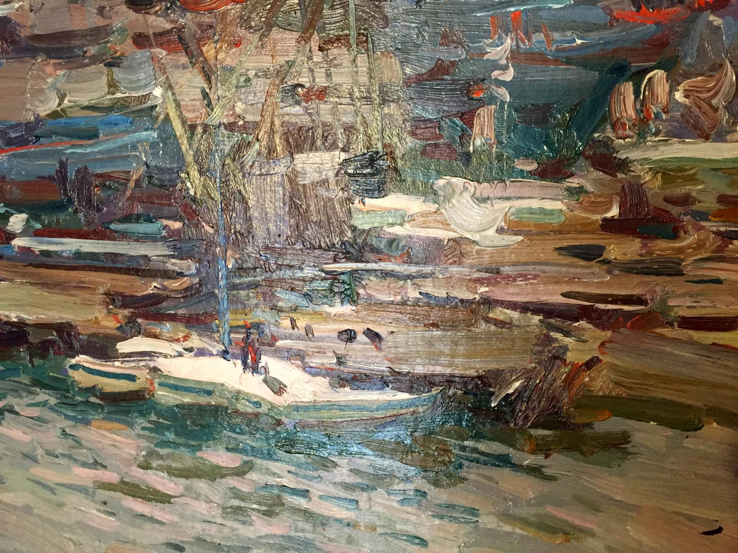Oil painting Port Victor Nikolayevich Volkov