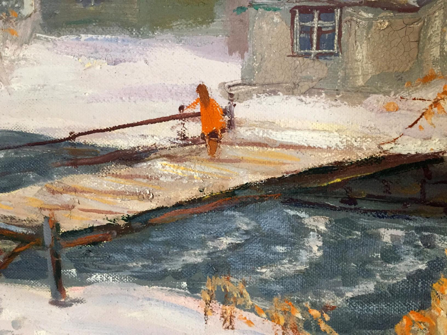 Oil painting Winter in the Carpathians Shary Anatoly Ivanovich