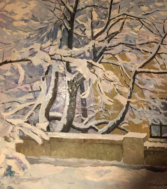 Oil painting Winter sketch Sabadysh Petr Yevlampievich