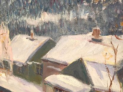 Oil painting Winter in the Carpathians Shary Anatoly Ivanovich