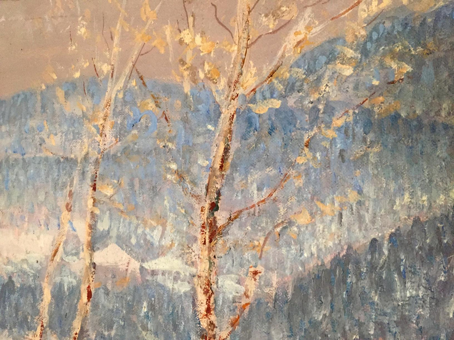Oil painting Winter in the Carpathians Shary Anatoly Ivanovich
