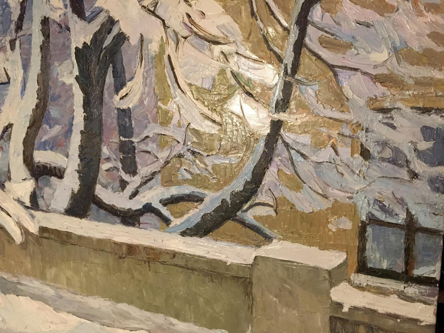 Oil painting Winter sketch Sabadysh Petr Yevlampievich