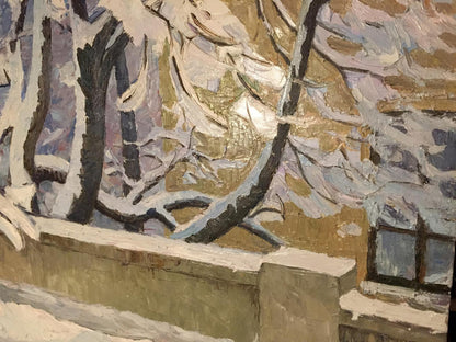 Oil painting Winter sketch Sabadysh Petr Yevlampievich