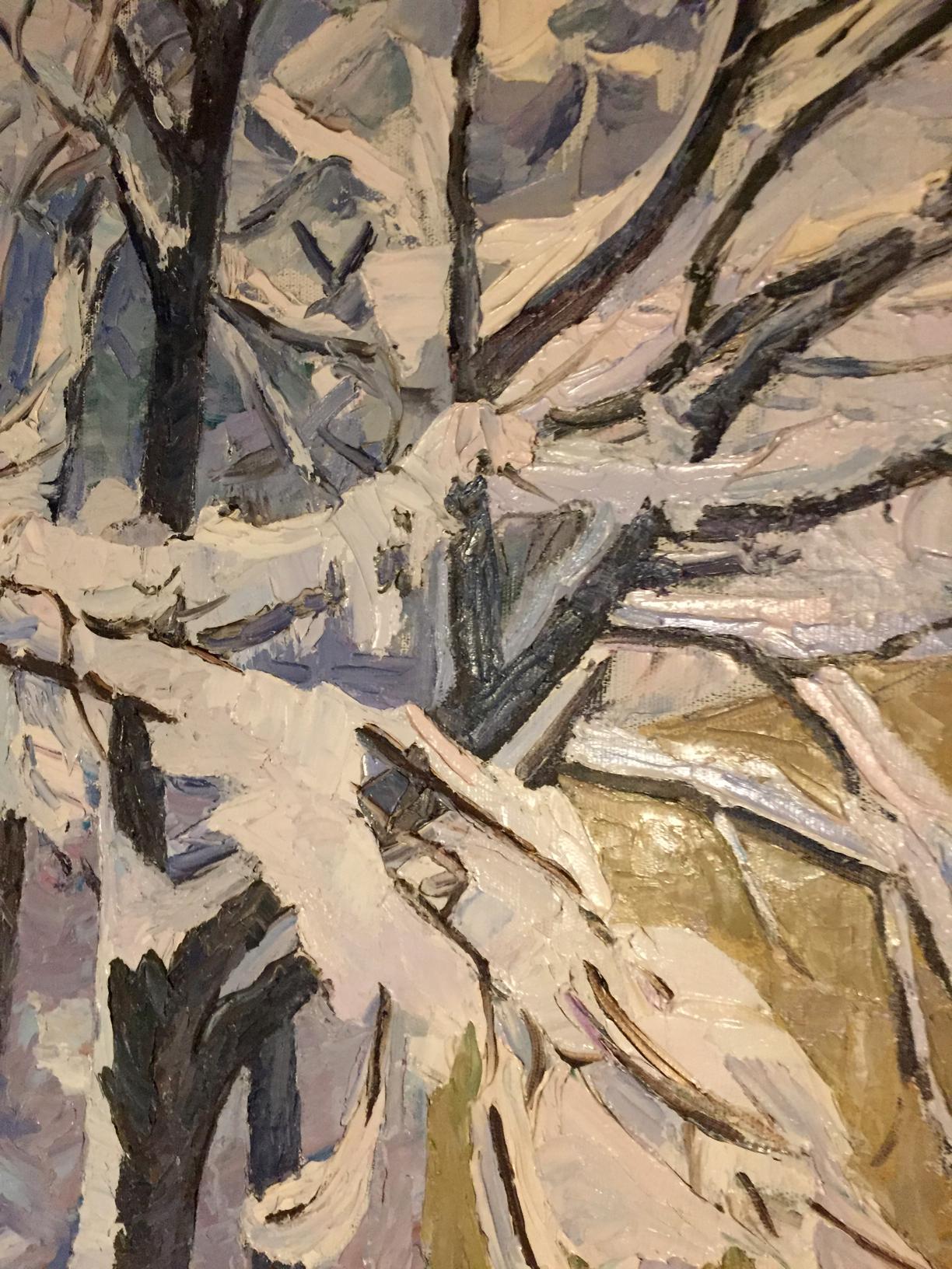 Oil painting Winter sketch Sabadysh Petr Yevlampievich