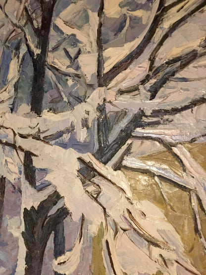 Oil painting Winter sketch Sabadysh Petr Yevlampievich
