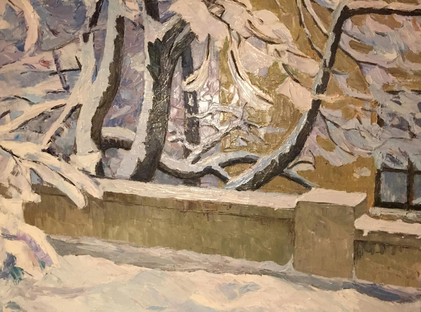 Oil painting Winter sketch Sabadysh Petr Yevlampievich