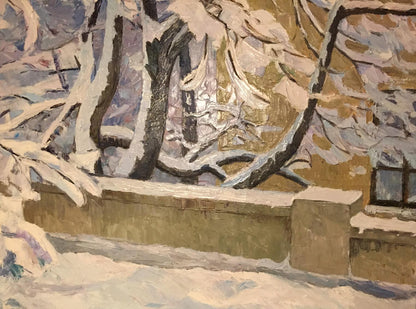 Oil painting Winter sketch Sabadysh Petr Yevlampievich