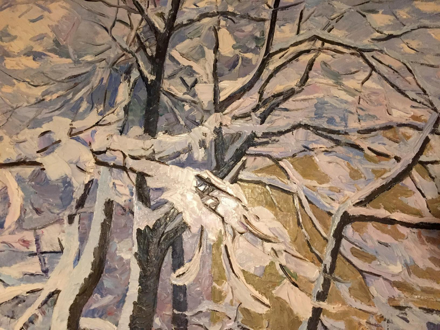 Oil painting Winter sketch Sabadysh Petr Yevlampievich