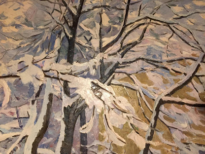 Oil painting Winter sketch Sabadysh Petr Yevlampievich