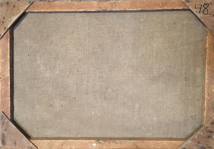 An oil painting titled "Walk through the Forest" by Nikolay Aleksandrovich Khrustalenko