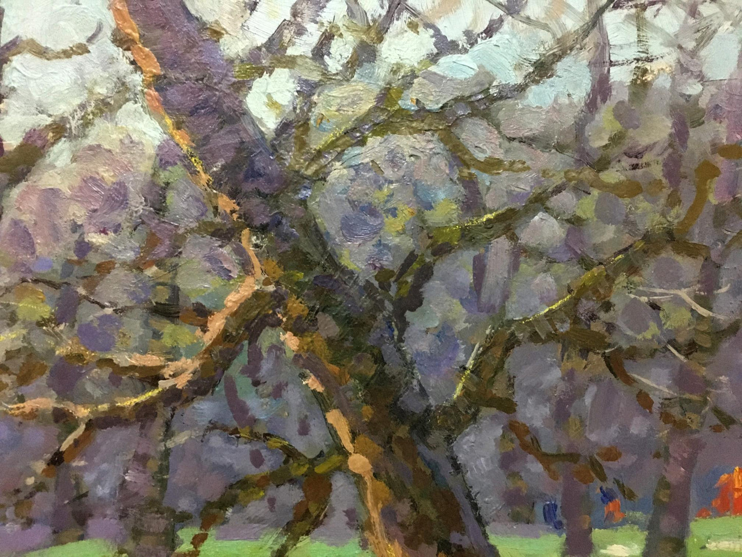 Oil painting Running path in the forest Unknown artist