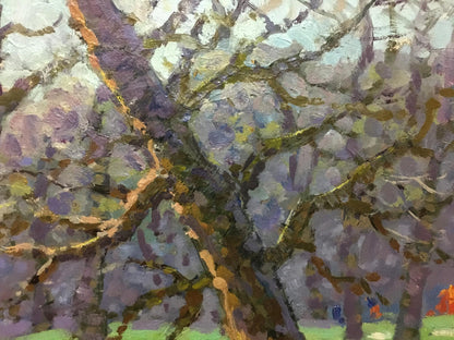 Oil painting Running path in the forest Unknown artist