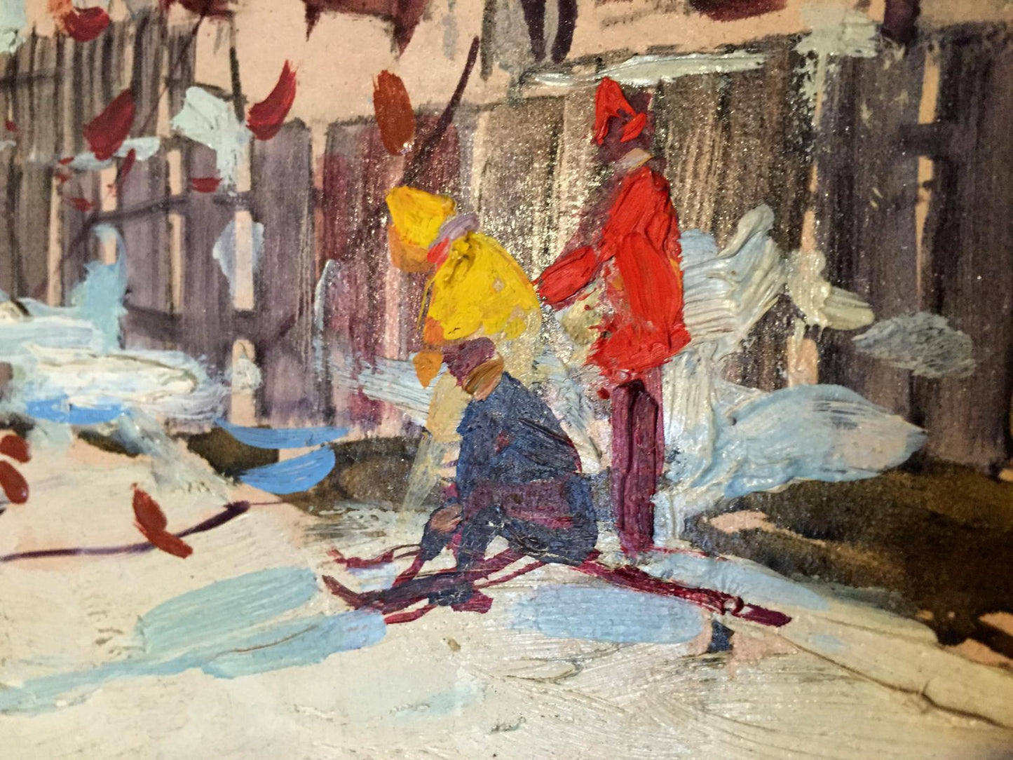 Oil painting First snow