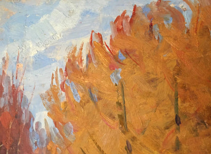 Oil painting Golden forest Khrustalenko Nikolay Aleksandrovich