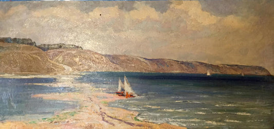 Oil painting Ship at the sea Shary Anatoly Ivanovich