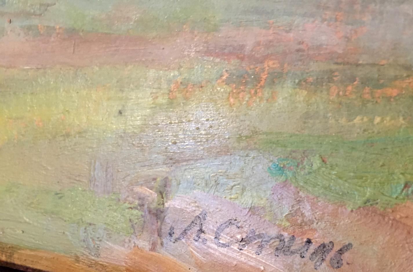 Oil painting House in the forest Leonid Mikhailovich Stil'