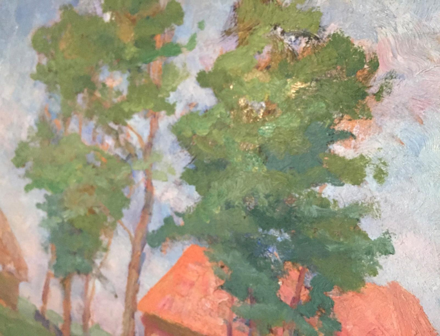 Oil painting House in the forest Leonid Mikhailovich Stil'