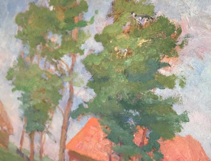 Oil painting House in the forest Leonid Mikhailovich Stil'