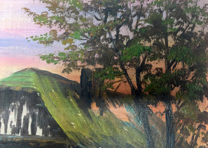 Oil painting House in the swamp